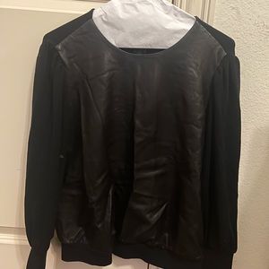 Alice and Olivia Leather Sweater